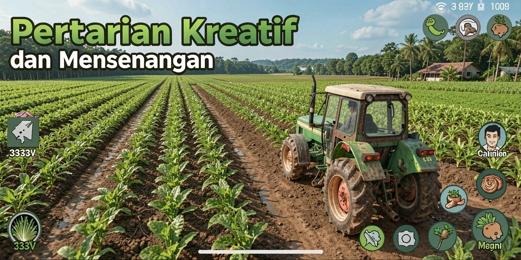 Tampilan permainan <strong>333V</strong> yang menggugah semangat bertani.