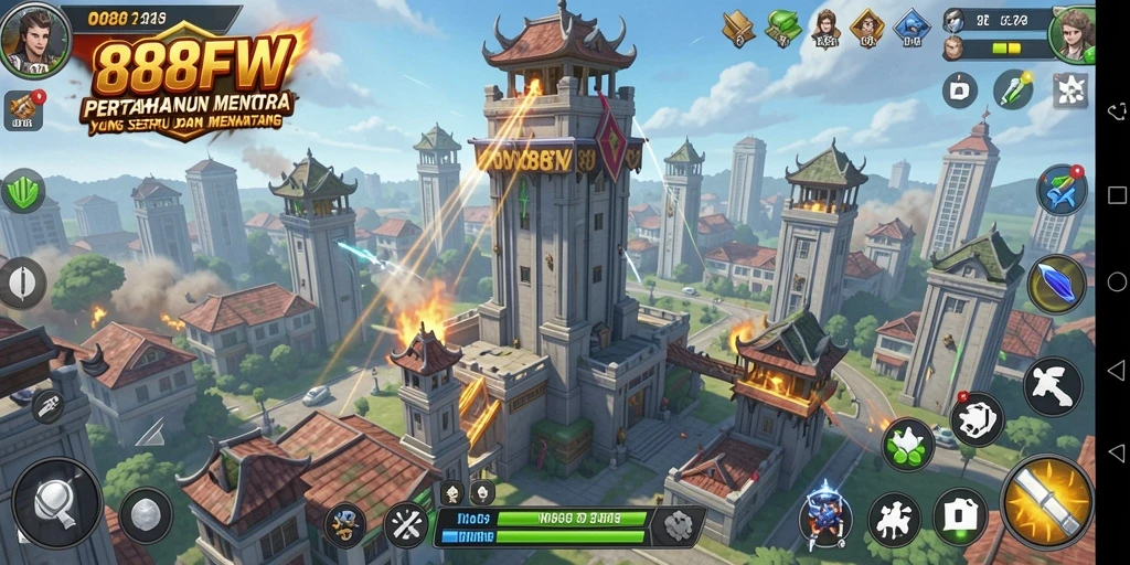 Tampilan gameplay menegangkan dalam 888FW yang menarik.