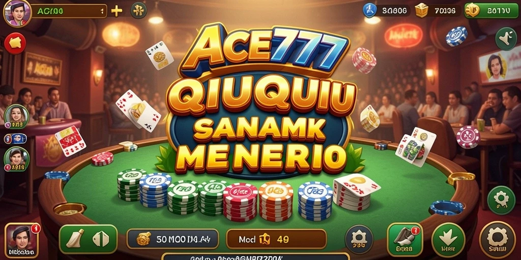 Tampilan dinamis gameplay QiuQiu yang seru dan kompetitif.