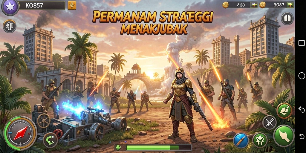 Tampilan menarik dari gameplay strategis KO857 dengan aksi mendebarkan.