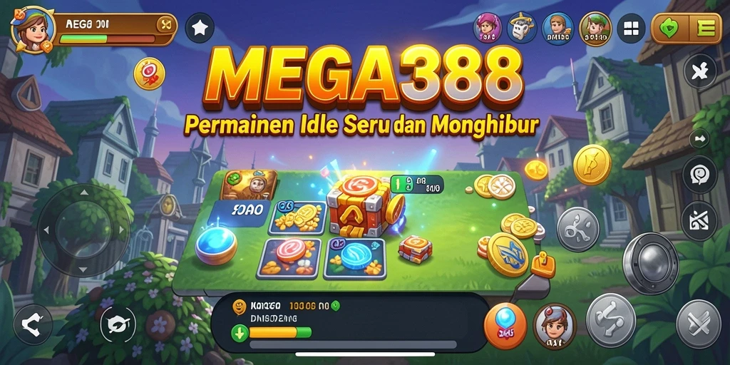Tampilan gameplay MEGA388 yang menarik dengan karakter yang colorful.