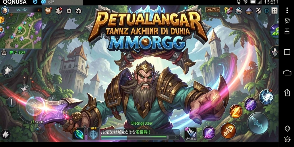 Tampilan gameplay <strong>QQNUSA</strong> yang menawan dalam petualangan MMORPG.