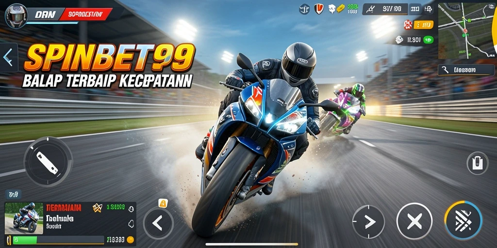 Tampilan gameplay racing yang mendebarkan di SPINBET99.