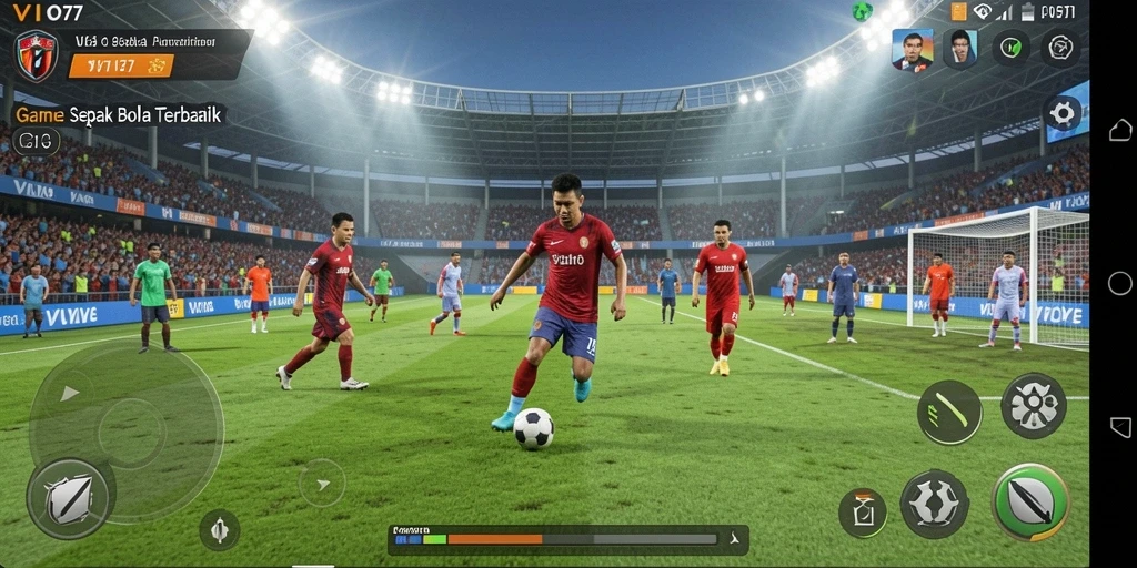Tampilan bermain sepak bola yang seru dan mendebarkan di VIO77.
