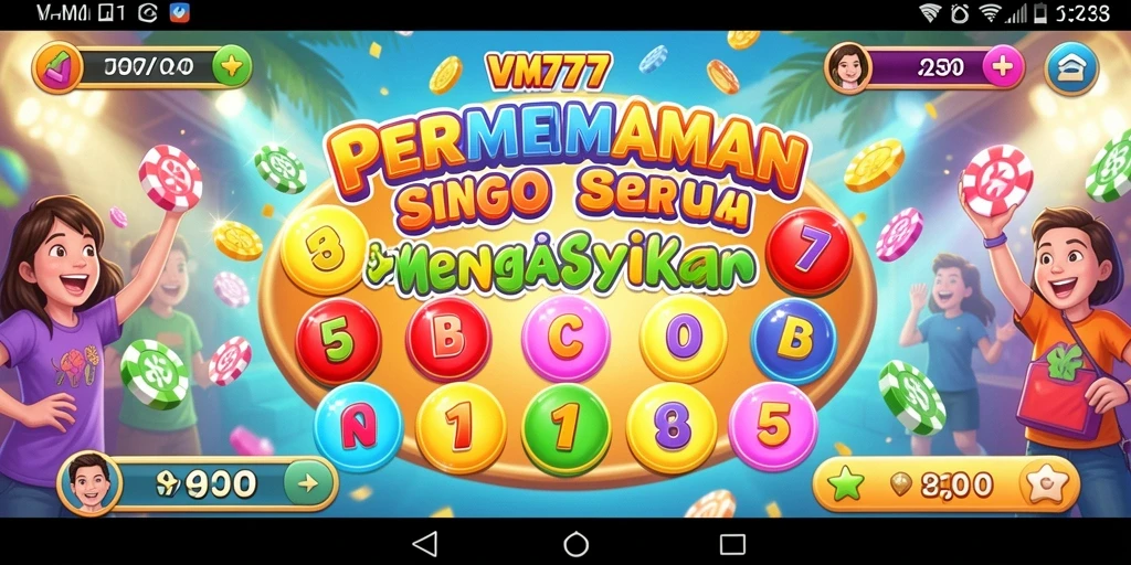 Tampilan permainan Bingo VM777 dengan grafik menarik dan gameplay seru.